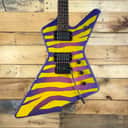 1984 Ibanez DT380-SB Destroyer Electric Guitar - Safari Blue and Yellow, 9.0 lbs
