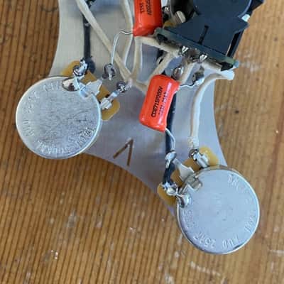 Gibson Les Paul / Telecaster Deluxe Wiring Harness – CTS 500K Push/Pull – Orange Drop Caps image 6
