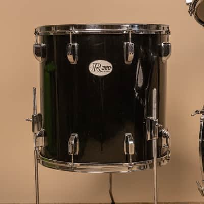 Vintage Rogers R-380 "Double Soul" Jet Black Drum Set image 2