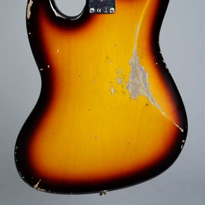 Fender Custom Shop 1962 Jazz Bass Relic 2023 - Three Tone Sunburst image 5