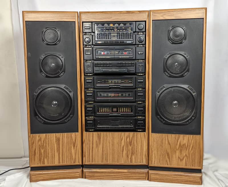 Vintage Soundesign 5863 Double Cassette Stereo System 1980's - 2x Tape Deck, AM-FM image 1