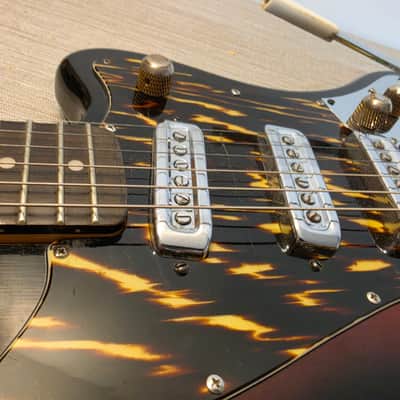 Vintage Japanese Body Partscaster Strat - Tobacco Sunburst image 12