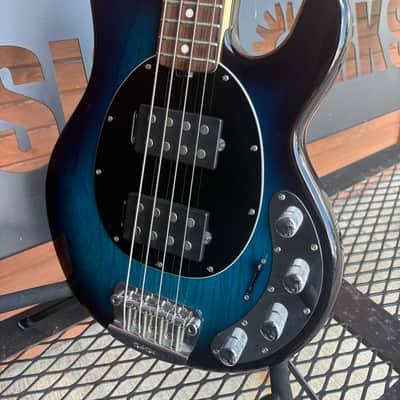 Ernie Ball Music Man StingRay 4 HH with Rosewood Fretboard - Trans Blue image 10