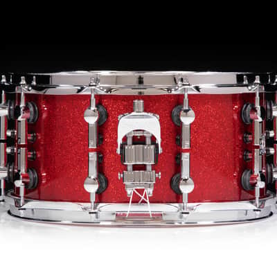 Sonor SQ2 14"x7" Medium Beech Snare - Red Sparkle image 2