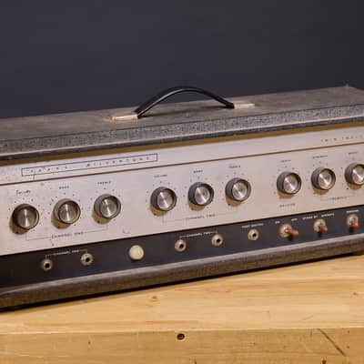 1963 Silvertone 1484 Twin Twelve Tube Amplifier Head and 2x12 Cab with original Jensen C12Q C7506 2 Speakers image 5