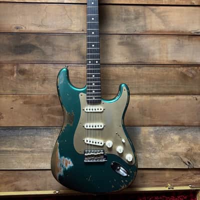 2020 Fender Custom Shop LTD '59 Strat Heavy Relic Aged Sherwood Green w/case image 4
