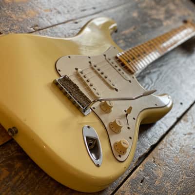 Scarce Early 90's FujiGen Fender Japan 1968 RI Olympic White Stratocaster 1993 MIJ USA Texas Specials image 4