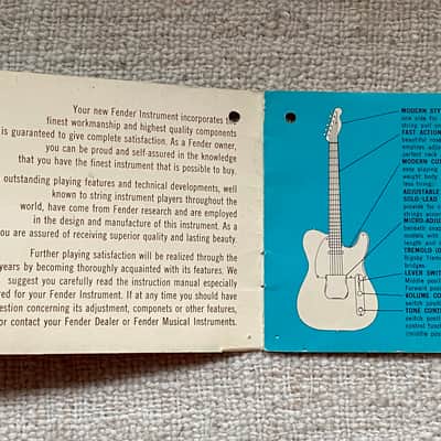 Fender Telecaster Esquire Manual 1965-1970 image 2
