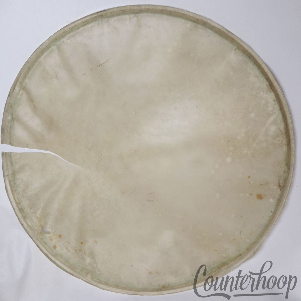 Ludwig 25"/18" Timpani Calf Skin Bass Drum Head Retuck Vintage 30s Resonant USA — main photograph
