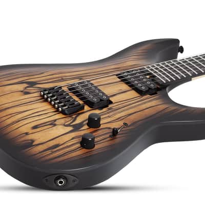 Schecter C-1 Pale Moon Natural Satin with Black Burst image 2
