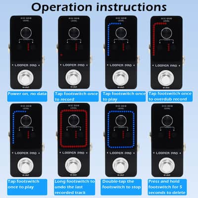M-VAVE Loop Pedal Pro- 40 Mins Looping Time 9 Loops Professional Guitar Looper Pedal With Tuner for Electric Guitar (Price includes the import duty for US buyer) image 4