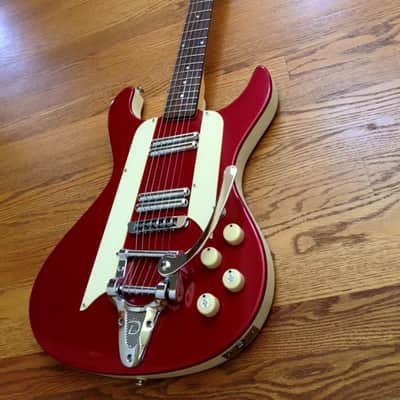 Danelectro Hodad Red Metallic Sparkle Bigsby-style trem + Custom Pickguards image 1