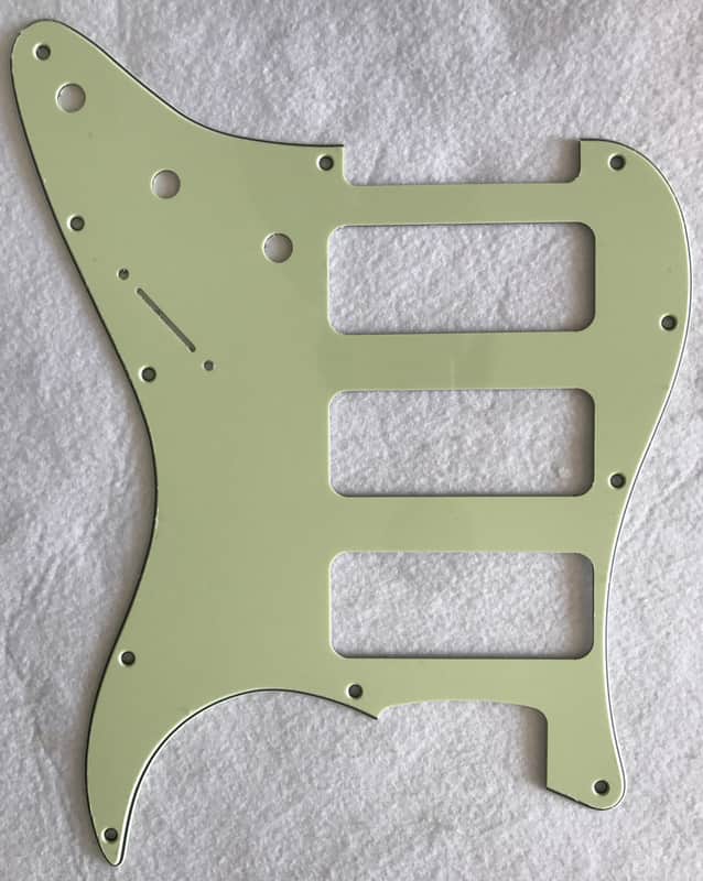 For Fender Stratocaster Strat P90 3 Pickup Guitar Pickguard,3 Ply Vintage Green image 1