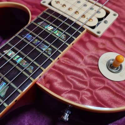 GIBSON CUSTOM SHOP 1959 LES PAUL Historic Collection PREMIUM GRADE (Yamano Exclusive) 2006 - Trans Pink  7A QM - Only 3 Made - image 3