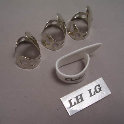 Dunlop 4 Piece LEFT HAND Finger Pick Set, .020", Includes Large LH Thumbpick image 4