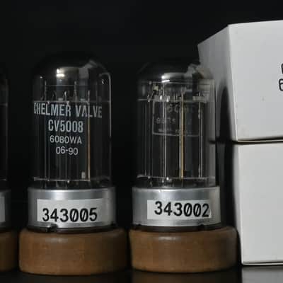 4x 1960s GEC 6080 Black Plate Double Square Getter UK Made Amplitrex Tested Tube image 2