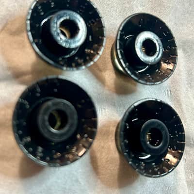 RARE Gibson VOS Custom Shop 50`s reissue black Bonnet / Bell knobs knobs (complete set) MINT image 4
