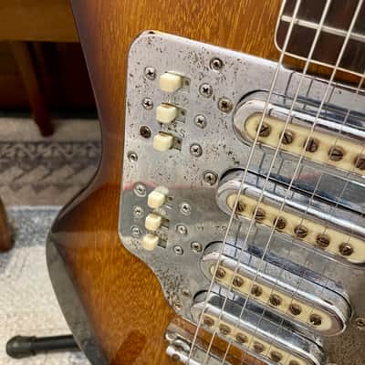 1960's Teisco/Guyatone? Japanese-made 4 Pickup Electric Guitar image 10
