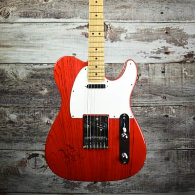 2007 Valley Arts T-Style Trans Red - John Hiatt signed image 1