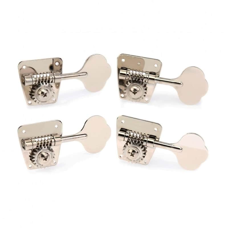 Gotoh FB30-L4-N Bass Guitar Tuners - Nickel with Clover Buttons image 1