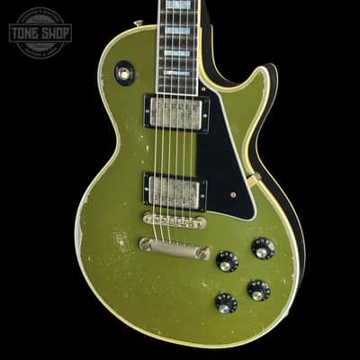 Gibson Custom Limited 68 Les Paul Custom Olive Drab Top Ebony Back Heavy Aged 606368 image 9