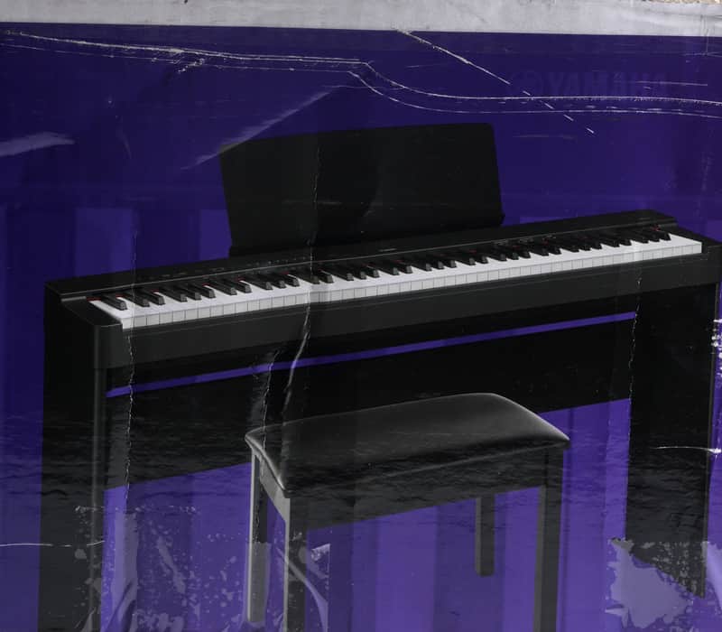 Yamaha P-225B 88-Key Deluxe Digital Piano with Stand and Bench Bundle image 1