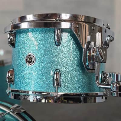Used Gretsch Brooklyn 3pc Drum Set Turquoise Sparkle - Very Good image 3