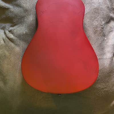 Lauren LAPKMRD 30" 1/2-Size Kids' Nickle String Acoustic Guitar - Red image 2
