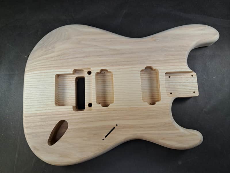 Unfinished Ash HxH guitar body - fits Fender Strat Stratocaster neck Floyd Rose J2478 image 1