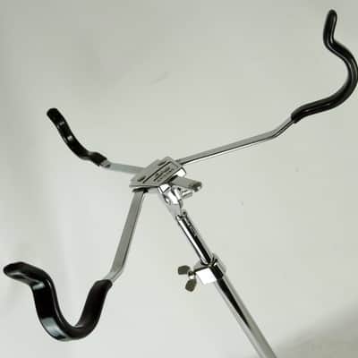 *Ludwig Atlas Flat Base Snare Drum Stand #1363 Chrome Vintage 60s Flush Chicago* image 5