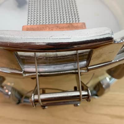 Leedy Broadway Standard Snare Drum 1940s White Marine Pearl Super Clean image 15