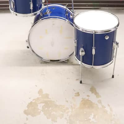 Stetson Japanese 3pc Drum Kit Set Blue Sparkle Vintage 1960's 20/14/12" image 12