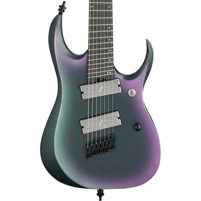 Ibanez RGD71ALMS-BAM Axion 7-String Multi-Scale Black Aurora Burst Matte image 1