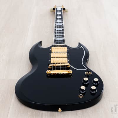 1999 Gibson Custom Shop 1961 Les Paul SG Custom Ebony 3 Pickup w/ 57 Classic PAFs, Case image 10