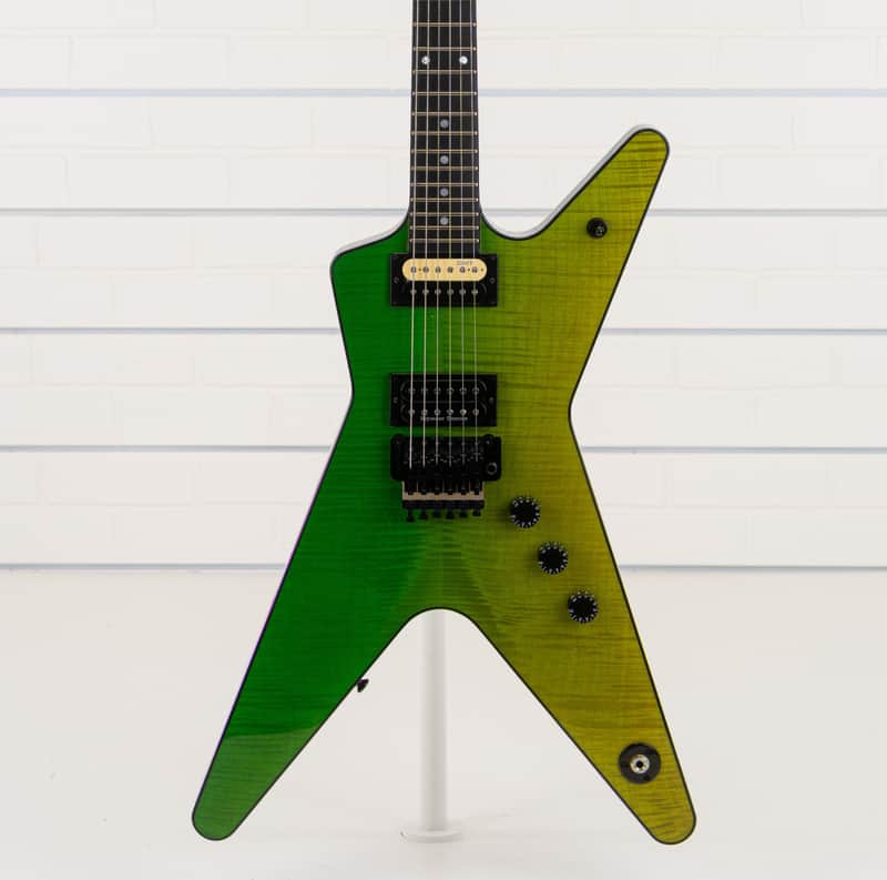 Dean Custom Shop USA ML Flame Top Floyd Firehouse Guitars Exclusive Electric Guitar, Ebony Fingerboard, Trans Slime Fade image 1