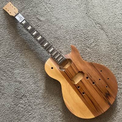 Single Cut Electric Guitar DIY Project in Natural Mahogany Veneer image 2