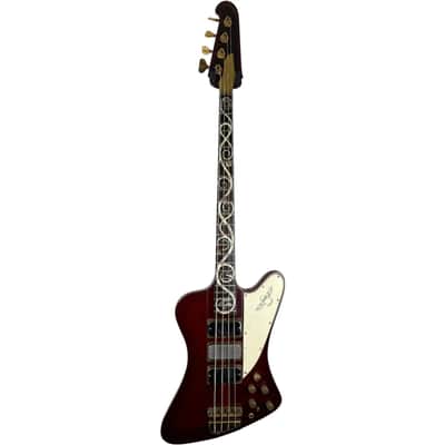 Gibson Thunderbird II Bass 1964 – Alembic Custom 1976 – Tree of Life – Ember Red image 3