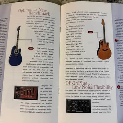 Ovation Collectors Series Brochure Catalog 1996 Adamas II Custom Legend Long Neck image 3