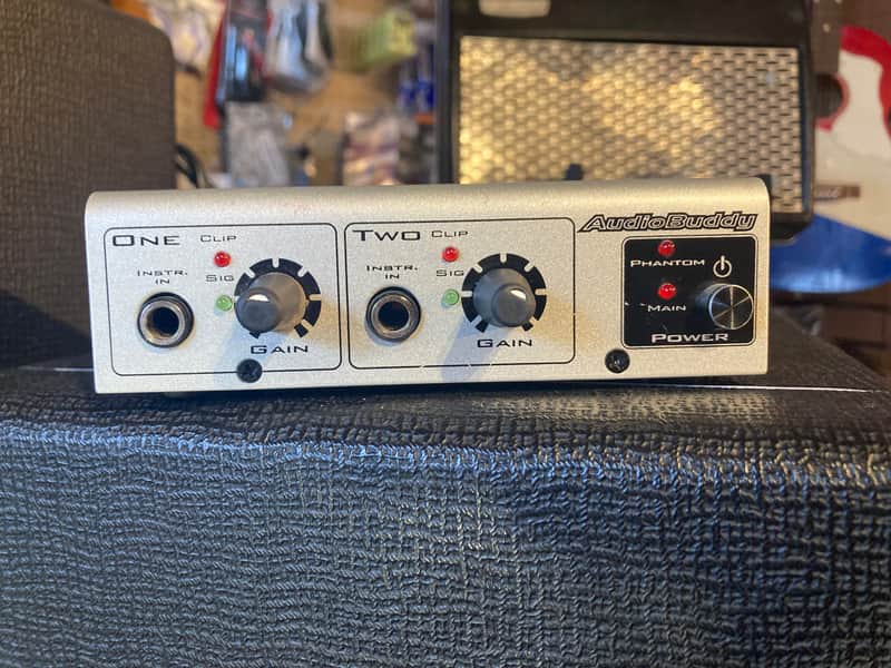 M-Audio Audio Buddy Dual Mic Preamp / Direct Box - Silver image 1
