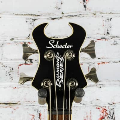 Schecter - Devil Tribal - Early 2000s Double-Cut Electric Bass Guitar - w/ Bag, Black - x3911 USED image 5