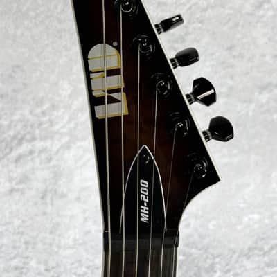 IN-STOCK - LTD MH-200HT QUILTED MAPLE HARDTAIL GUITAR | DARK BROWN SUNBURST image 3