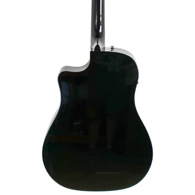 Fender CD-60SCE Solid Top Dreadnought Acoustic-Electric Guitar - Black image 2
