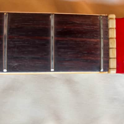 Vintage  Teisco HEIT Deluxe Solid Body Neck 1960's - Natural and Red image 8