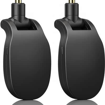 UHF Wireless Guitar System Rechargeable, Wireless Transmitter Receiver 4 Channels 165ft tansmisiion Low Latency Guitar Wireless System,Black image 2