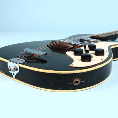 Silvertone 1420 Vintage Stratotone Black Electric Guitar image 13
