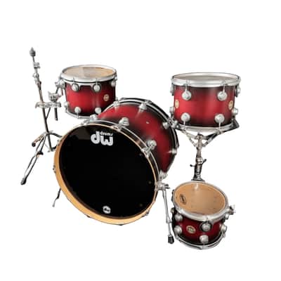 DW Collectors Drumset USA Cherry to Ebony SSC Shell Set 2016–2019 - Cherry to Ebony image 1