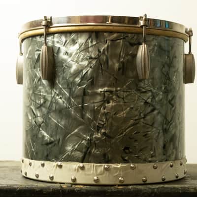 1940s Slingerland 12x14 Black Diamond Pearl Radio King Tom image 2