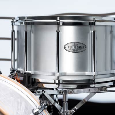 Pearl SEAMLESS ALUMINUM 14"X8" FREE FLOATING SNARE DRUM image 2