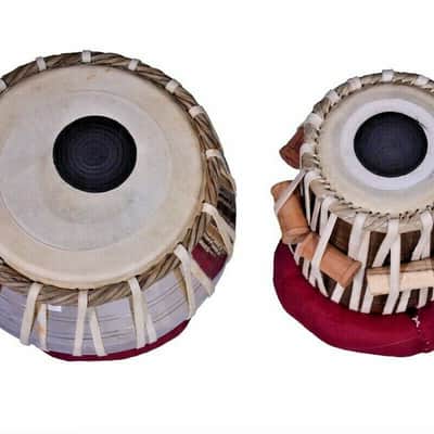 Hamdmade Steel Tabla Bayan Finest Dayan with Hammer Cushions With Bag, Cushion, Hammer2022 image 3