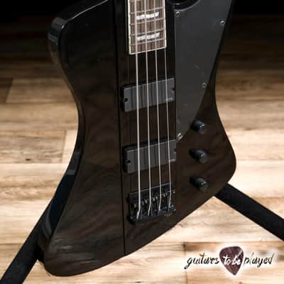 ESP LTD Deluxe Phoenix-1004 Bass Guitar – Black image 3